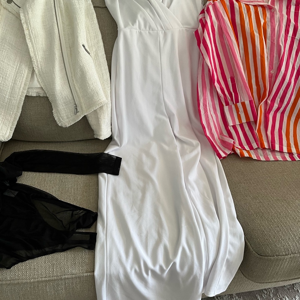 White Pantsuit and Named Brand Lot of Beautiful Clothing/Sizes S-4